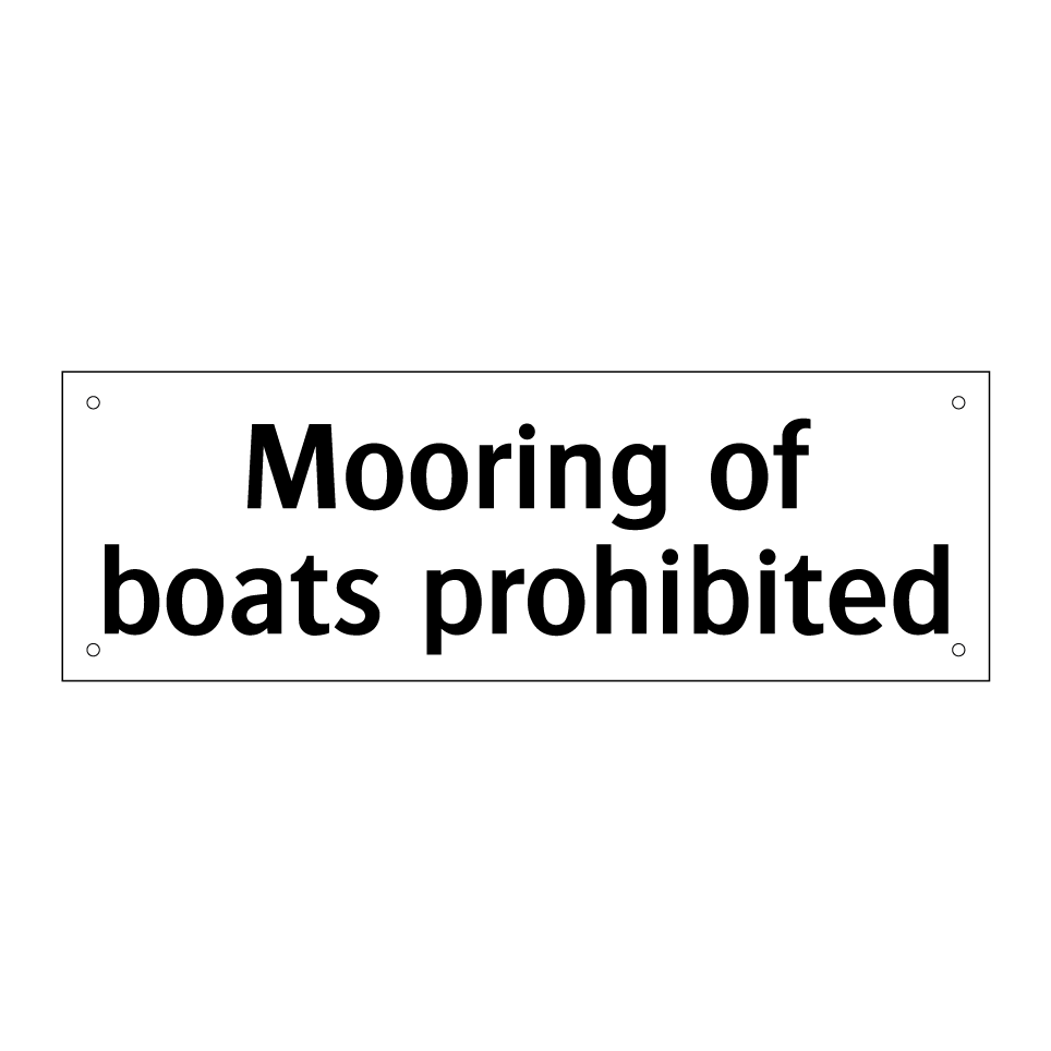 Mooring of boats prohibited