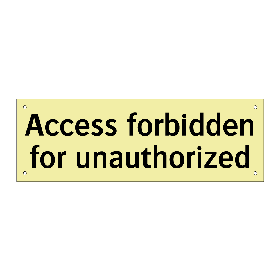 Access forbidden for unauthorized
