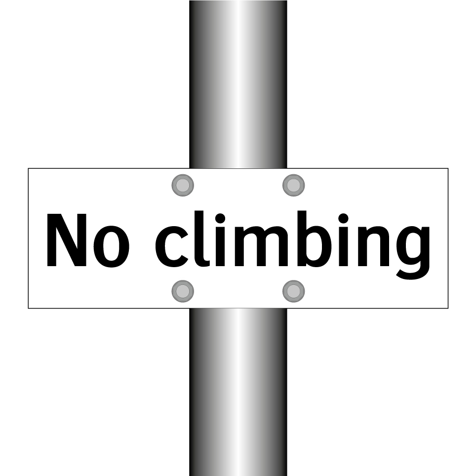 No climbing