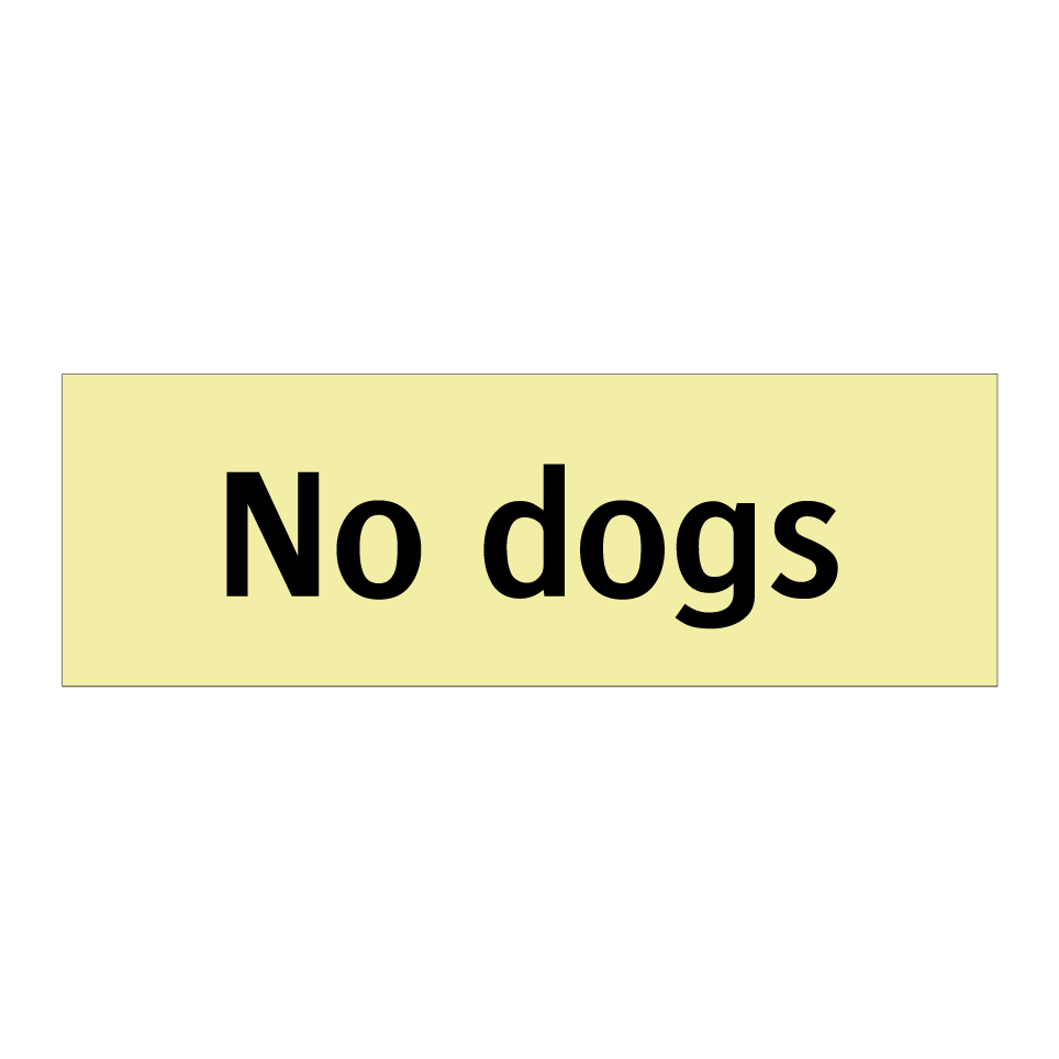 No dogs