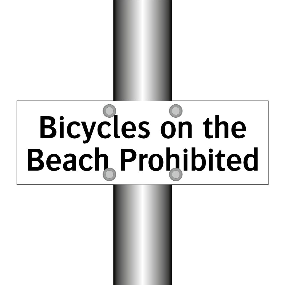 Bicycles on the Beach Prohibited