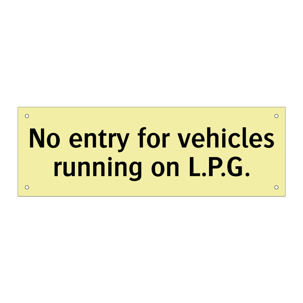 No entry for vehicles running on L.P.G.
