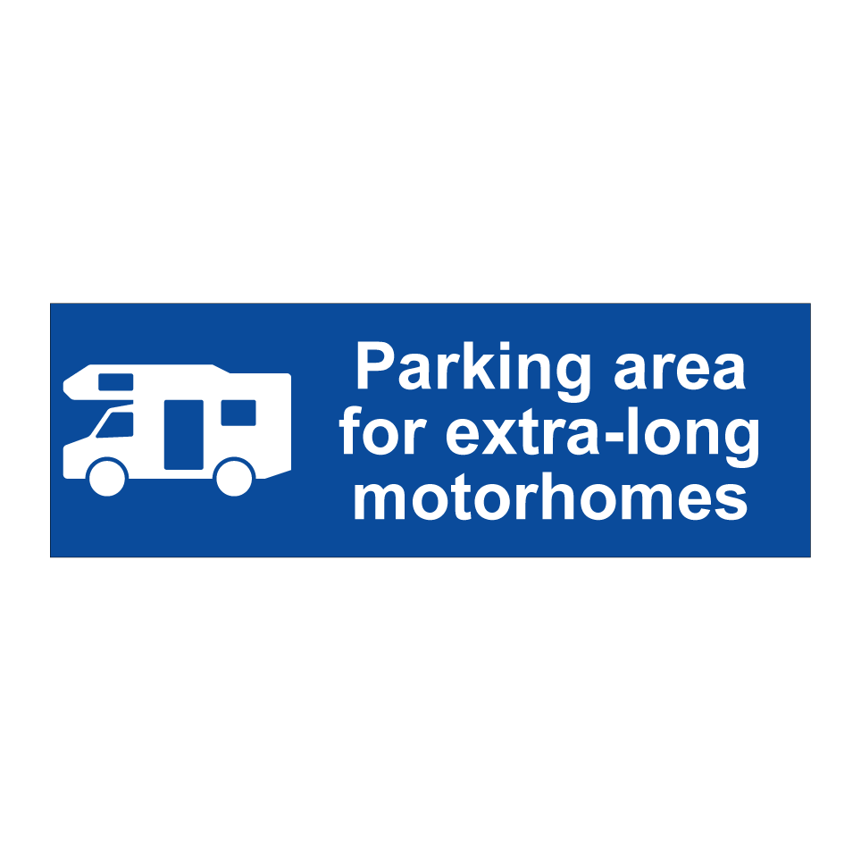 Parking area for extra-long motorhomes
