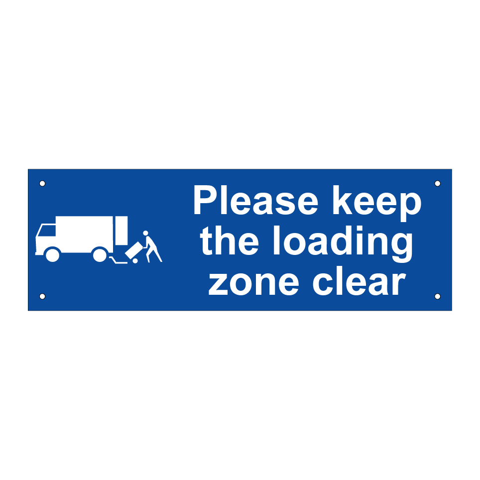 Please keep the loading zone clear