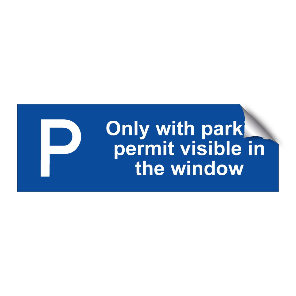 Only with parking permit visible in the window