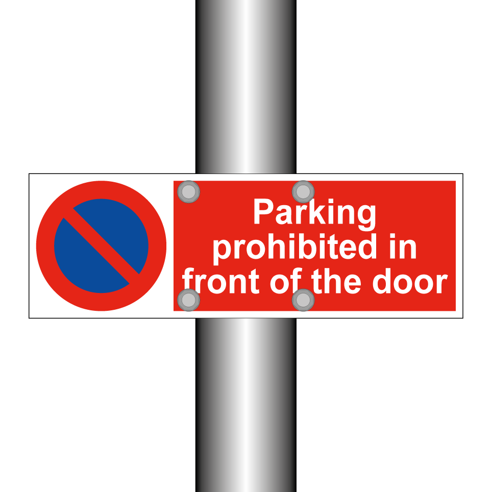 Parking prohibited in front of the door