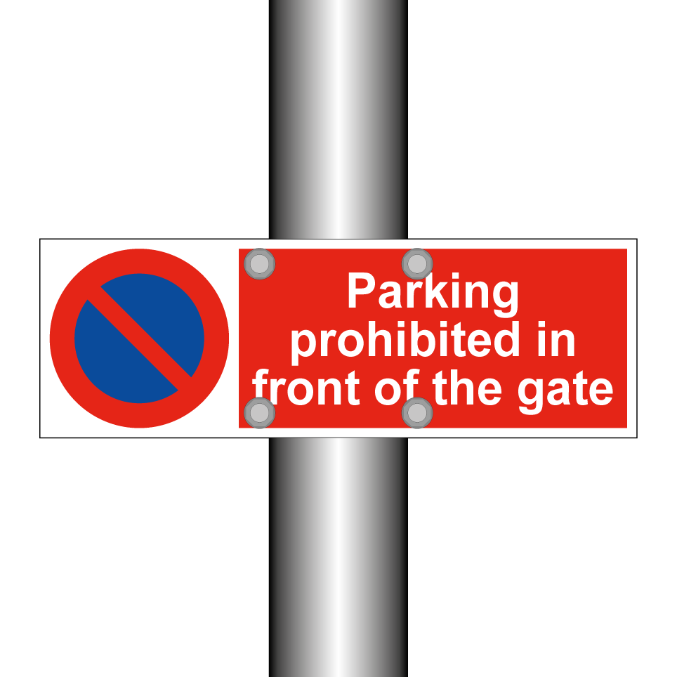 Parking prohibited in front of the gate