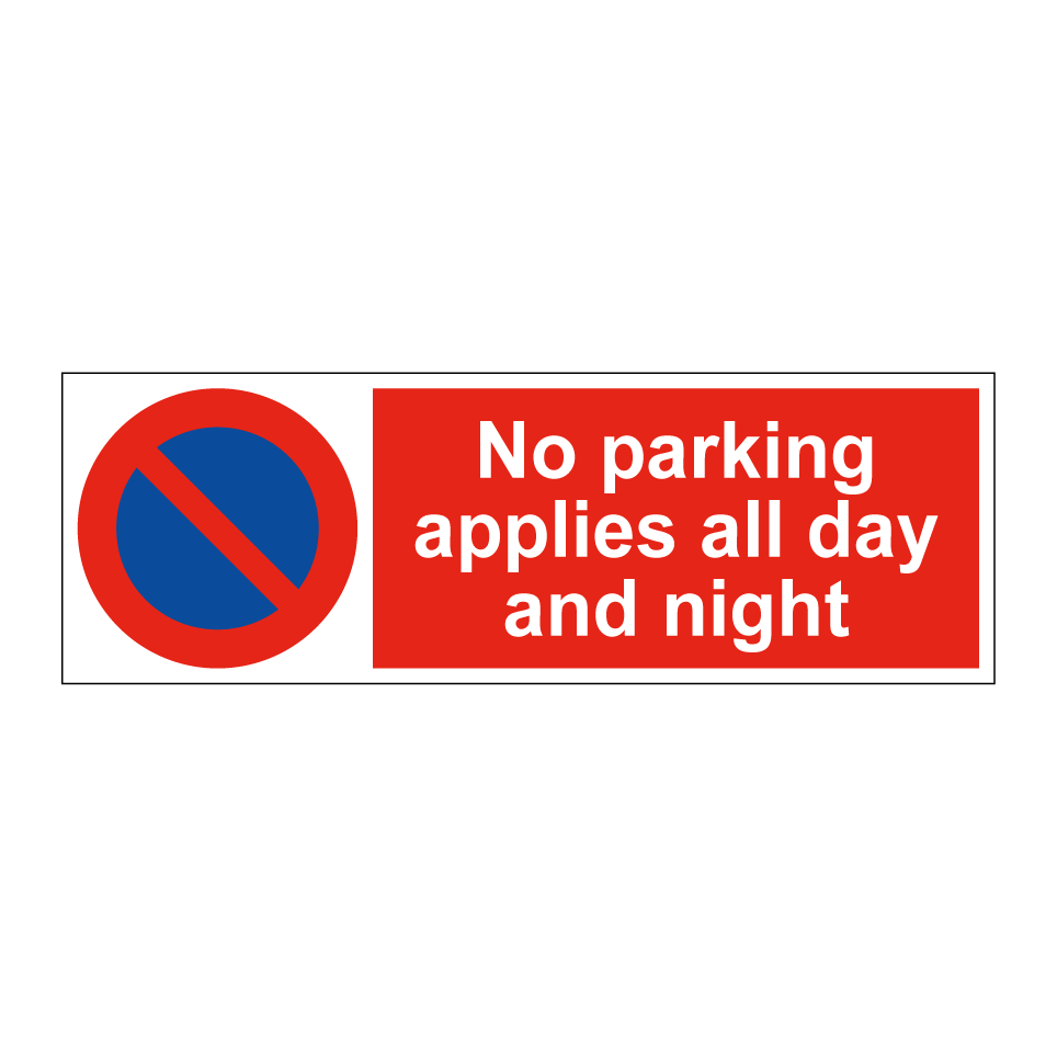 No parking applies all day and night