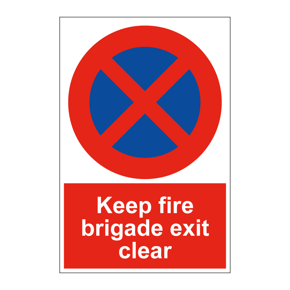 Keep fire brigade exit clear