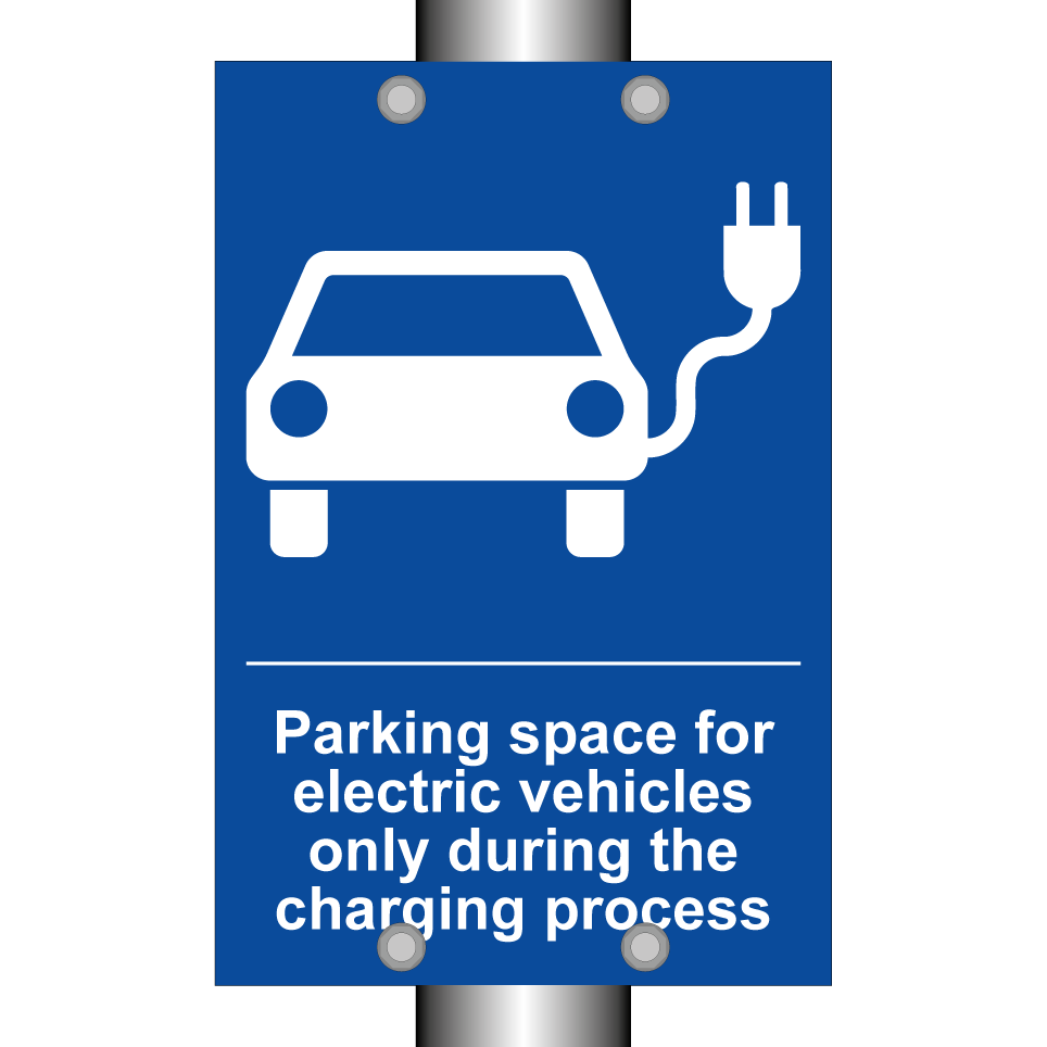 Parking space for electric vehicles only during the charging process