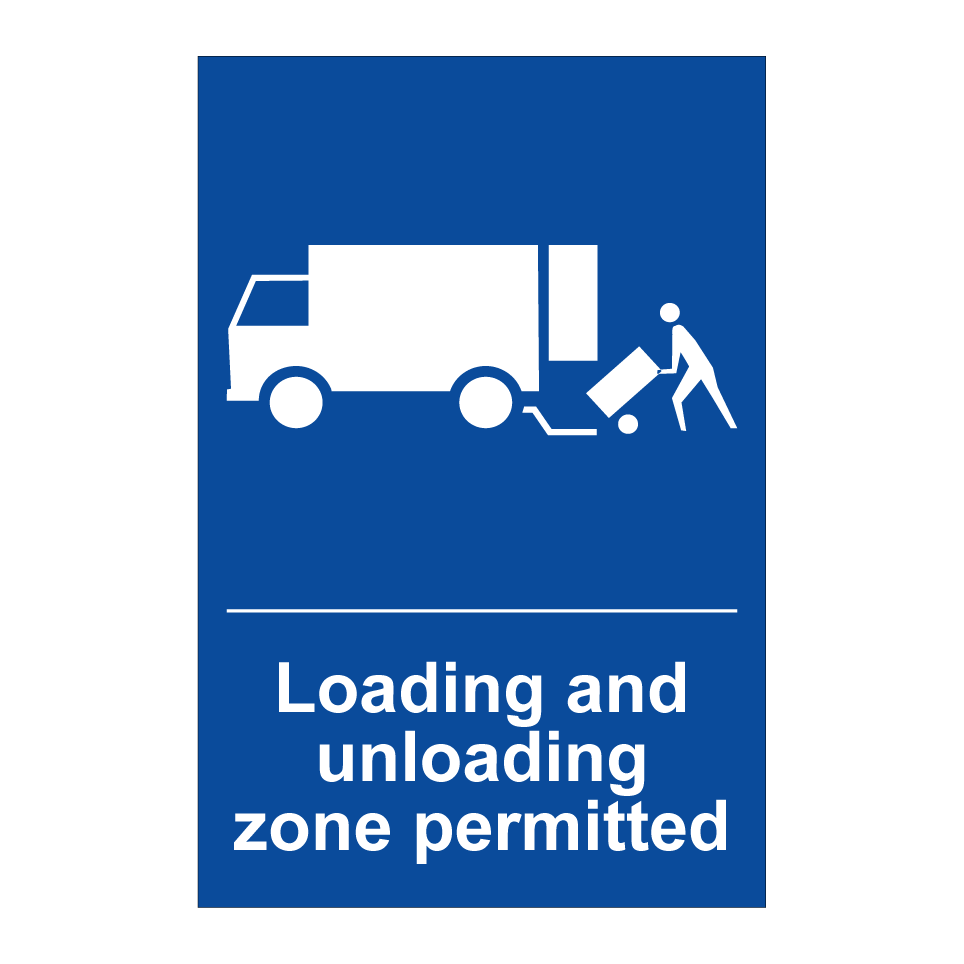 Loading and unloading zone permitted