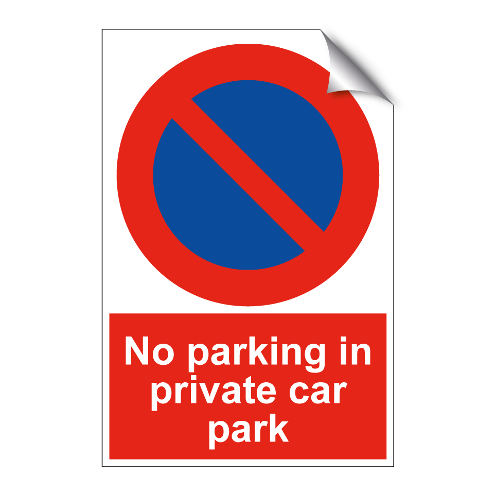 No parking in private car park