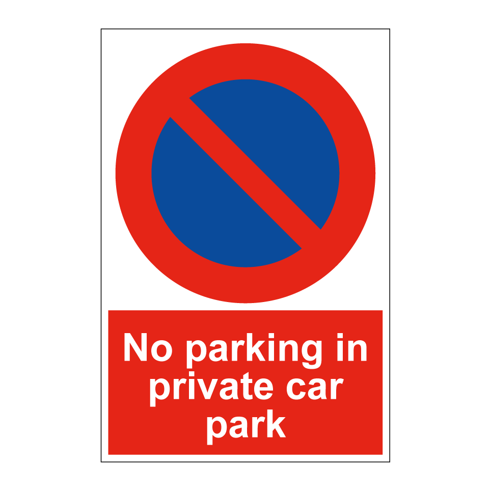 No parking in private car park