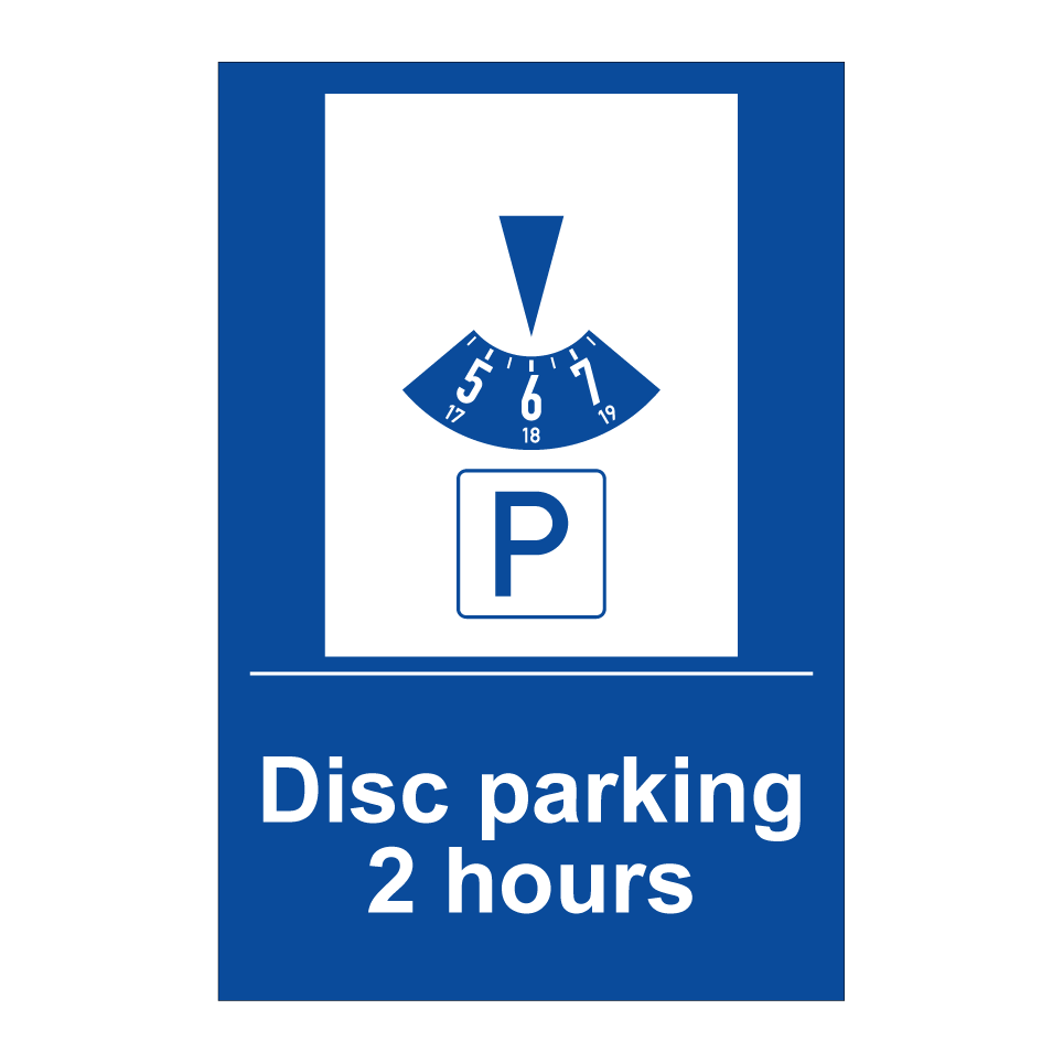 Disc parking 2 hours