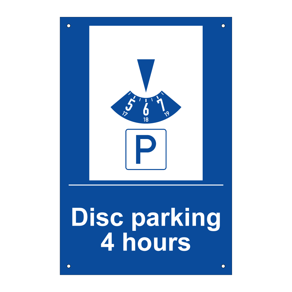 Disc parking 4 hours