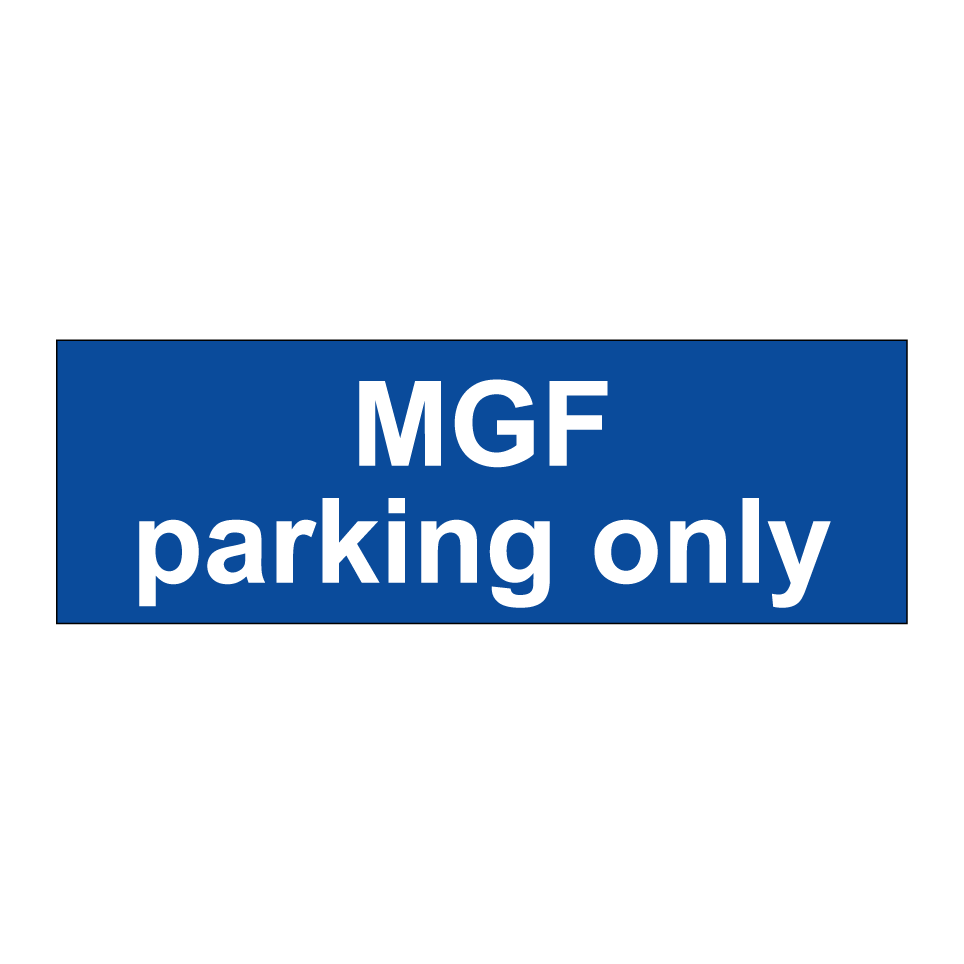 MGF parking only