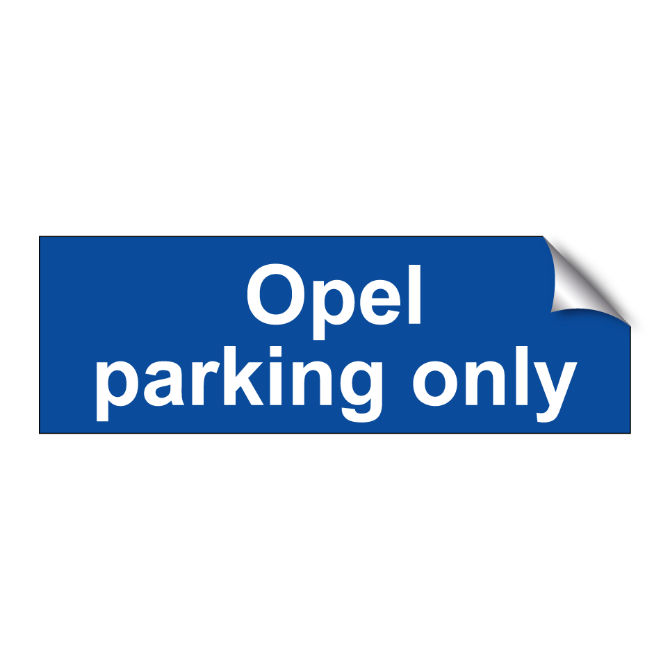 Opel parking only