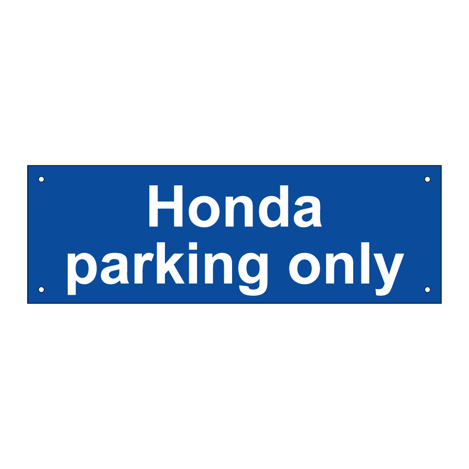 Honda parking only