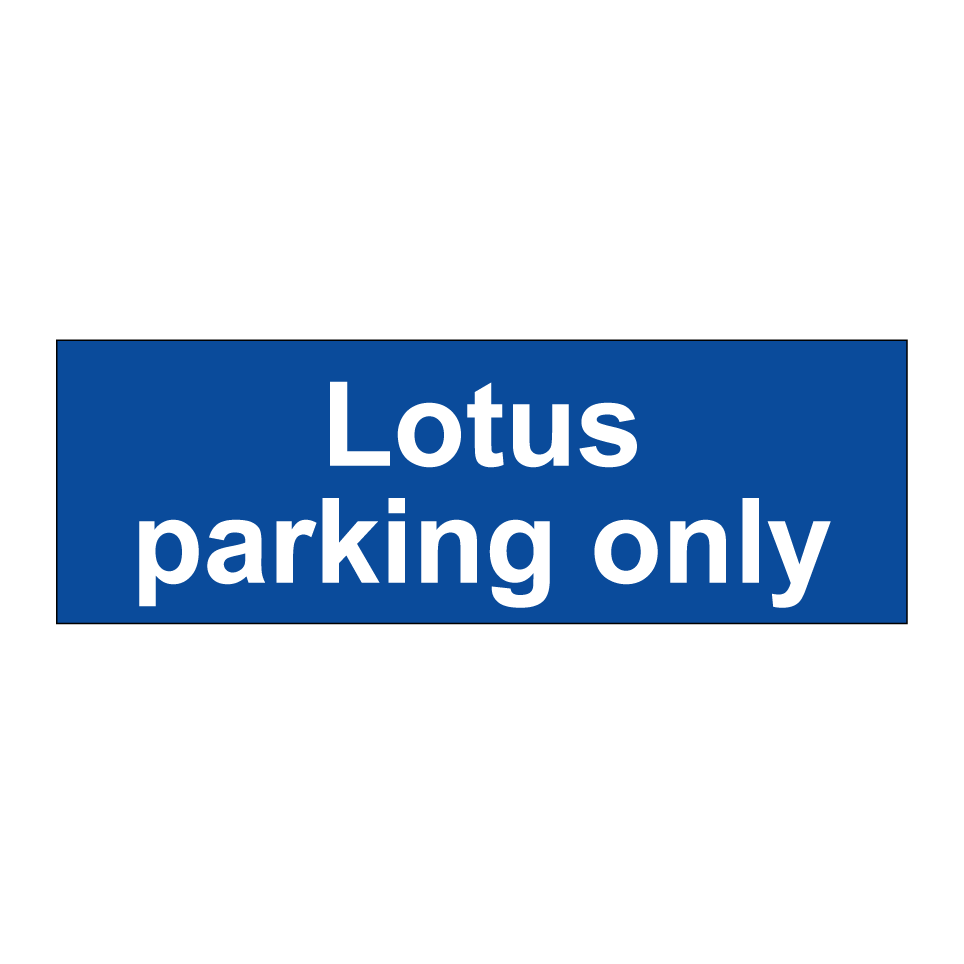Lotus parking only