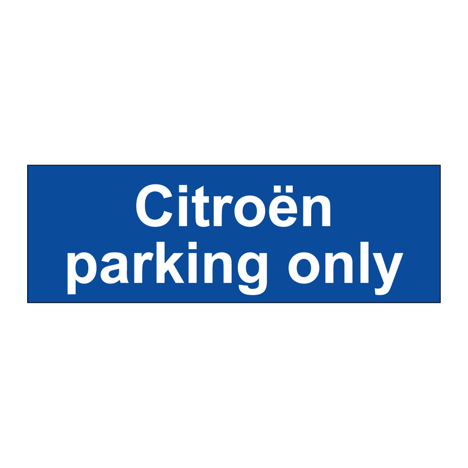Citroën parking only