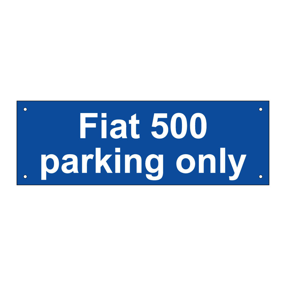 Fiat 500 parking only