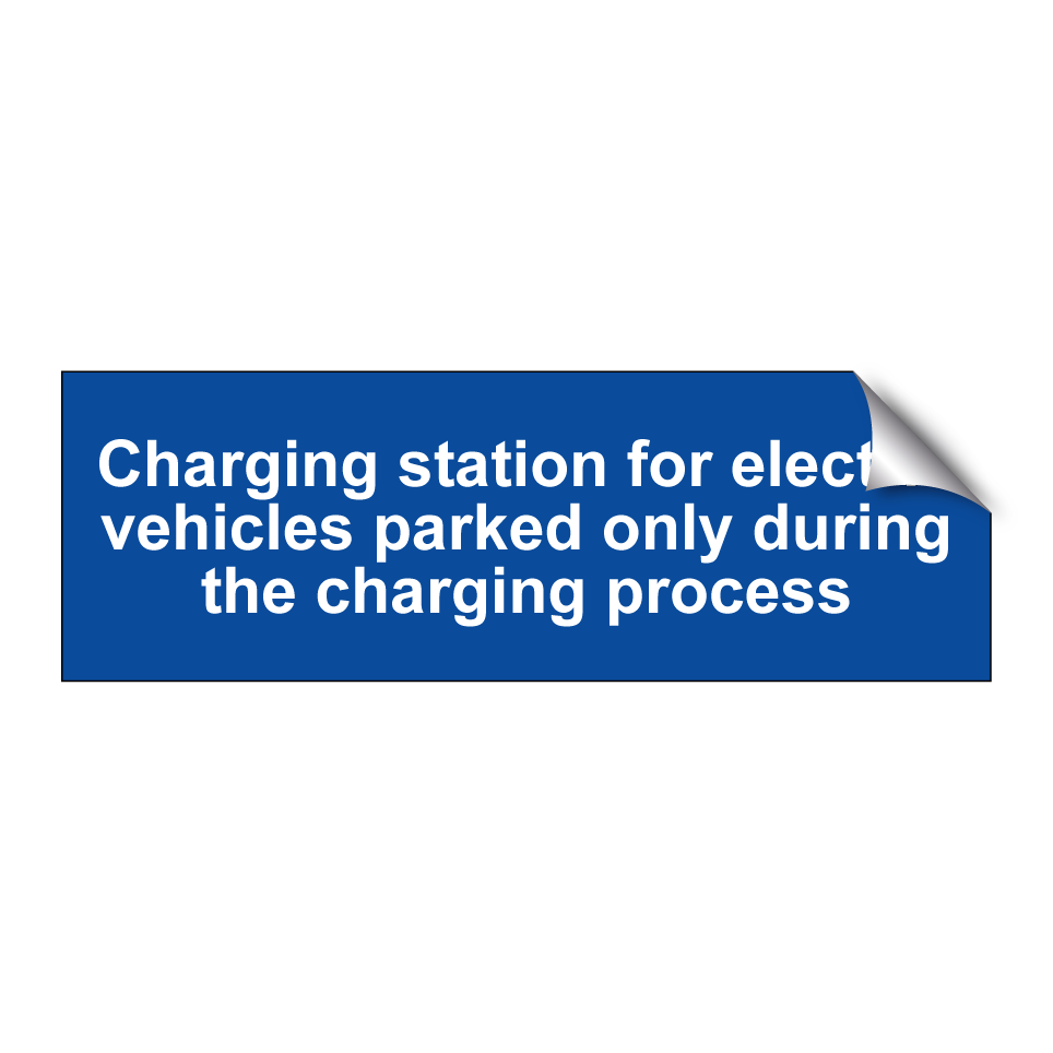 Charging station for electric vehicles parked only during the charging process