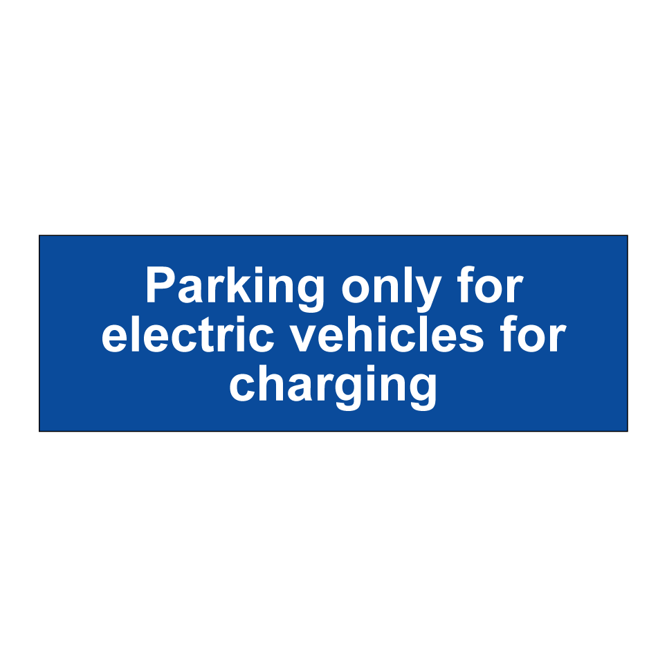 Parking only for electric vehicles for charging