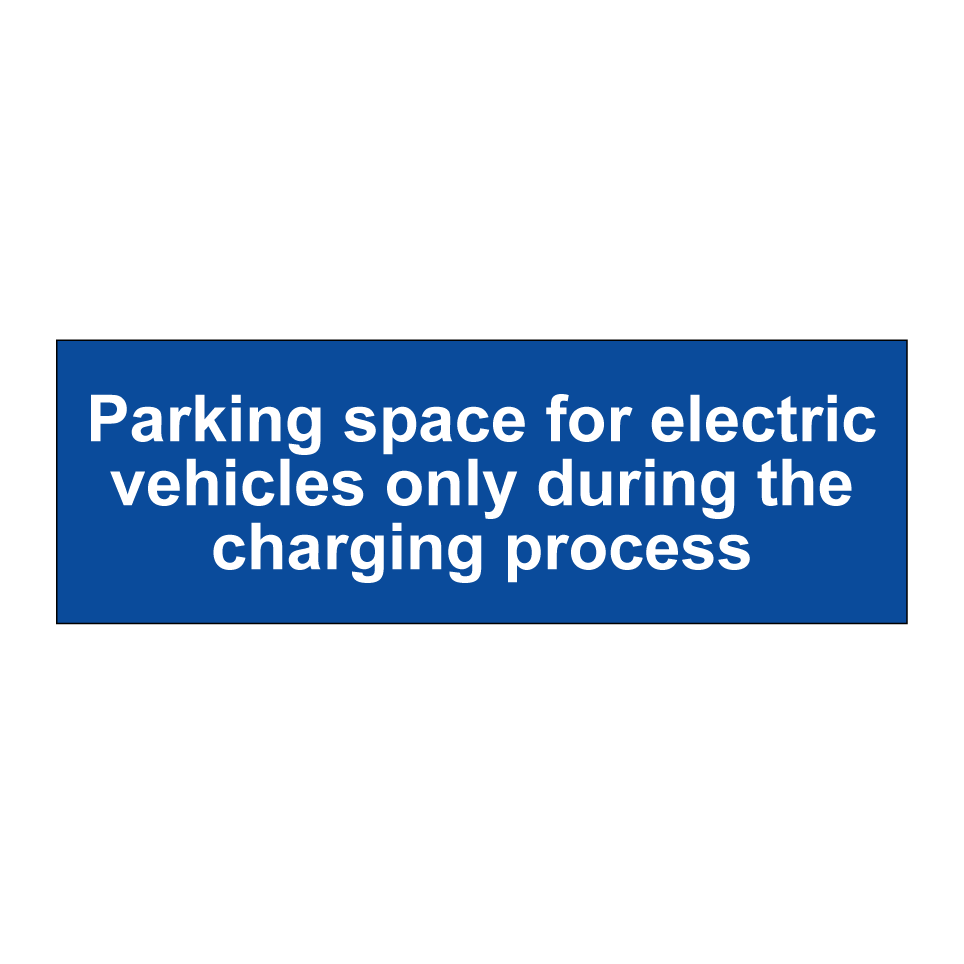 Parking space for electric vehicles only during the charging process