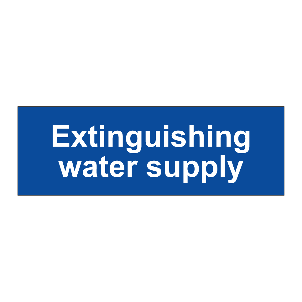 Extinguishing water supply