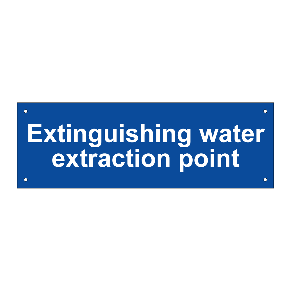 Extinguishing water extraction point