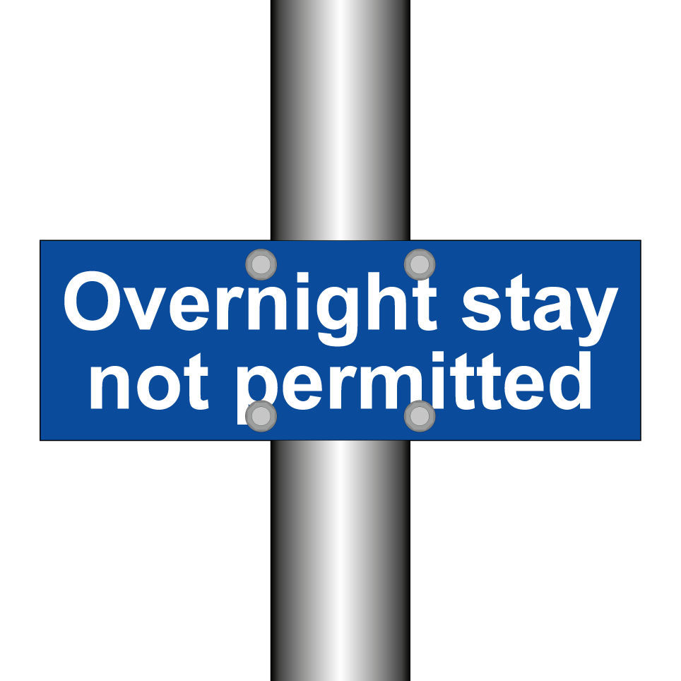 Overnight stay not permitted
