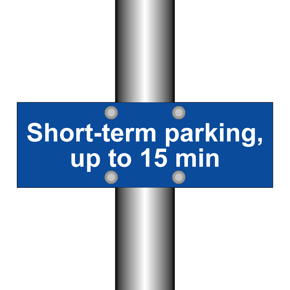 Short-term parking, up to 15 min