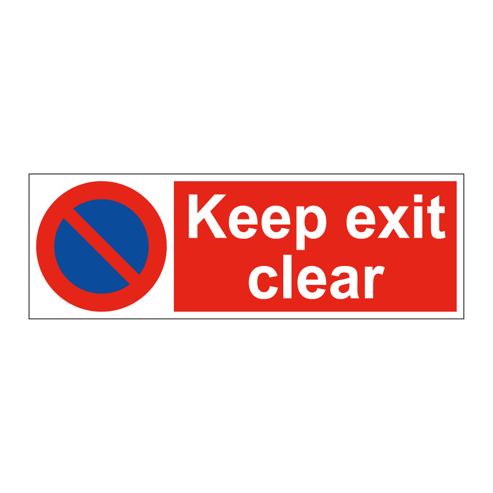 Keep exit clear