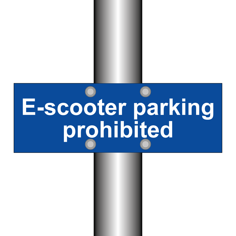 E-scooter parking prohibited