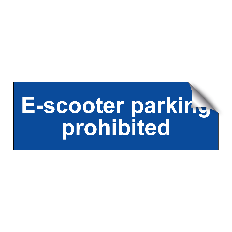 E-scooter parking prohibited