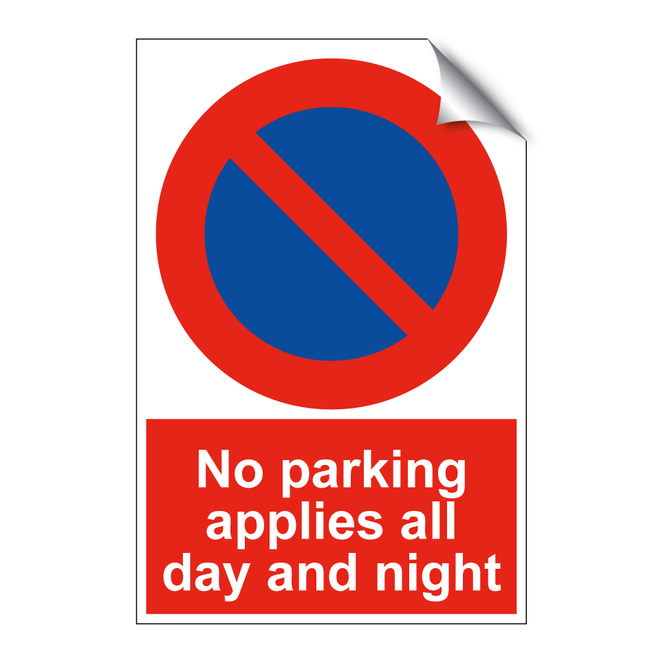 No parking applies all day and night