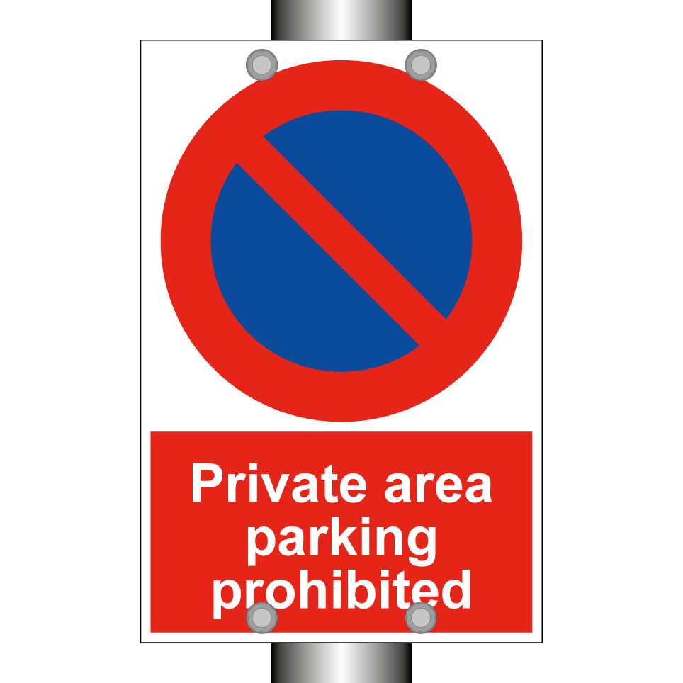 Private area parking prohibited