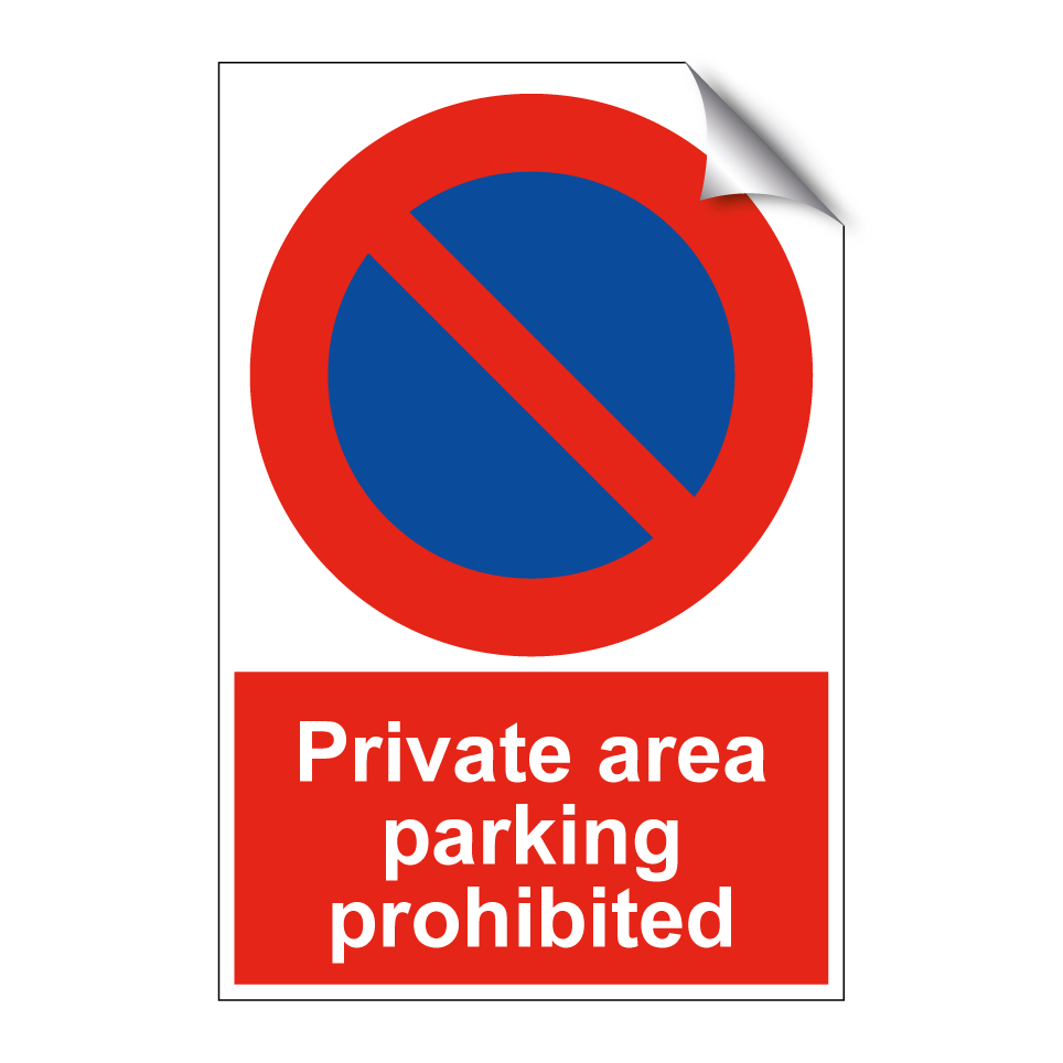 Private area parking prohibited