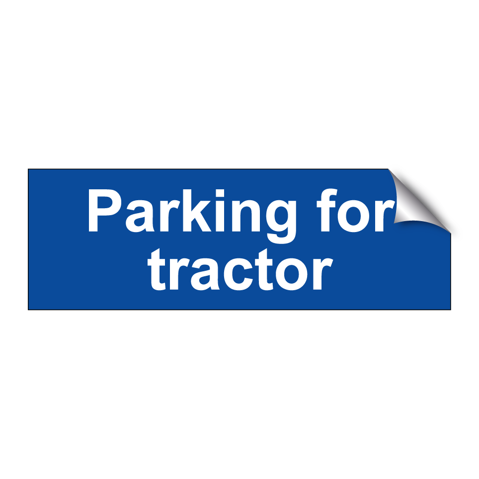 Parking for tractor