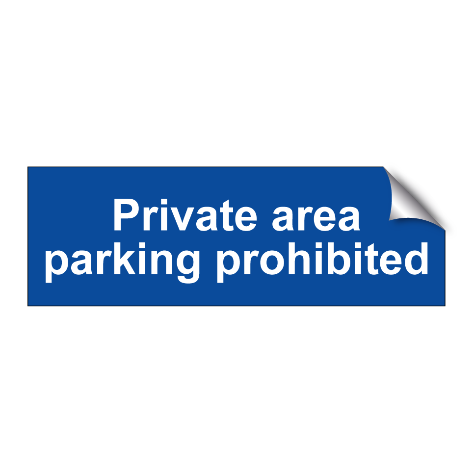 Private area parking prohibited