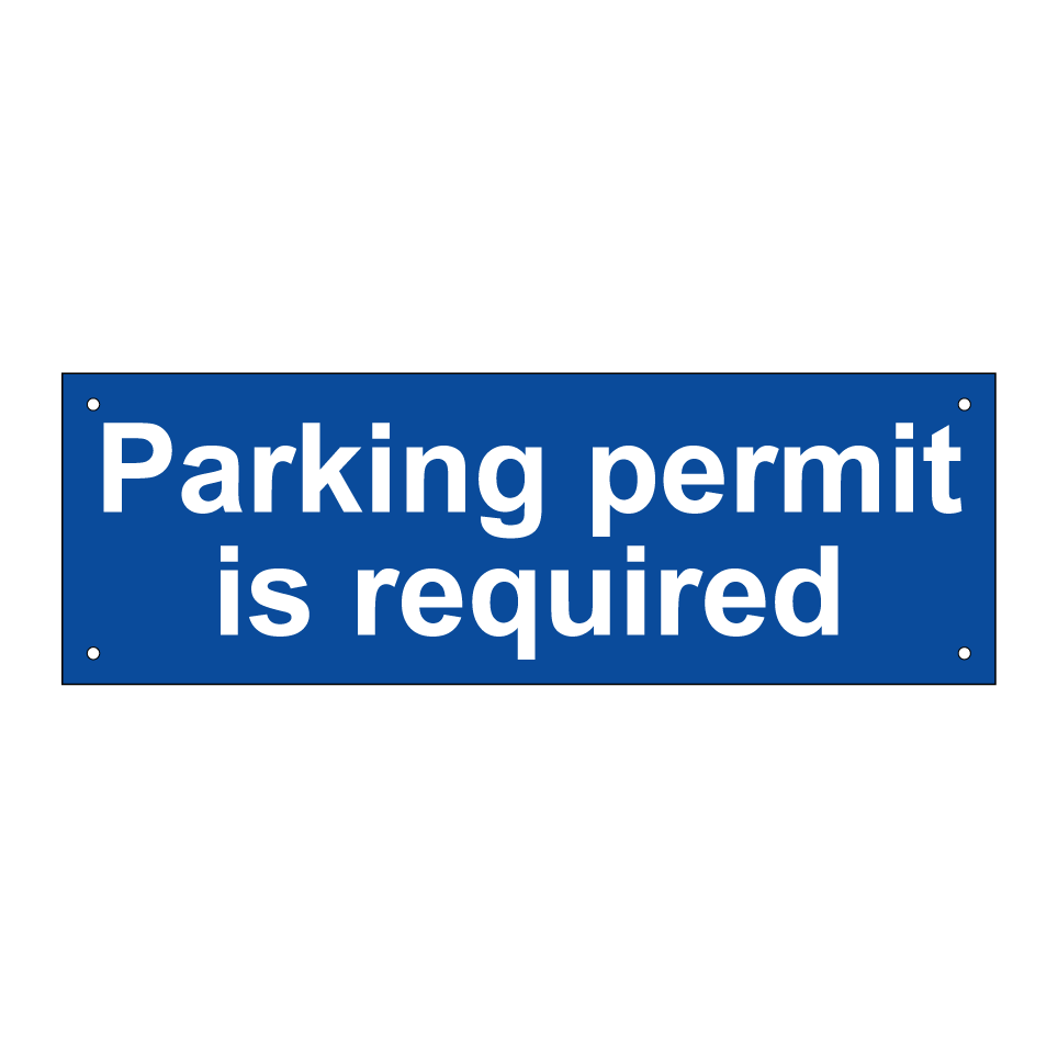 Parking permit is required