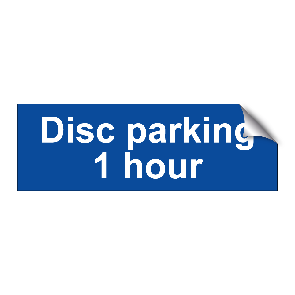Disc parking 1 hour