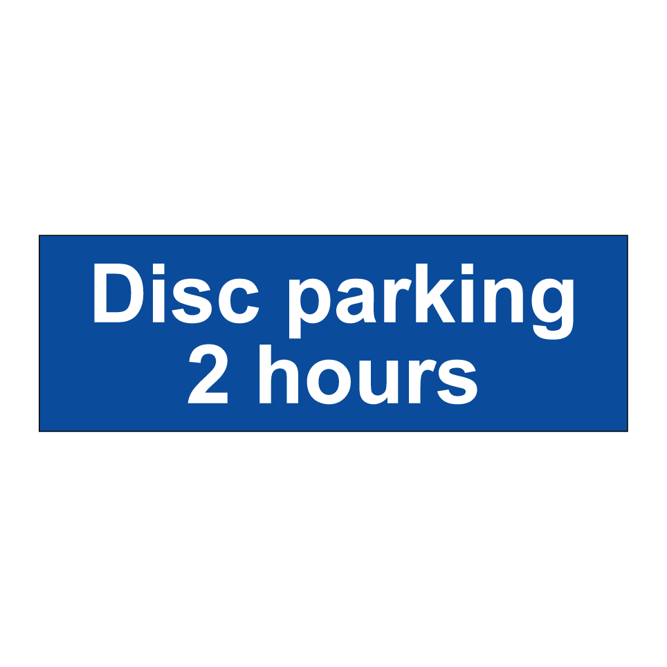 Disc parking 2 hours