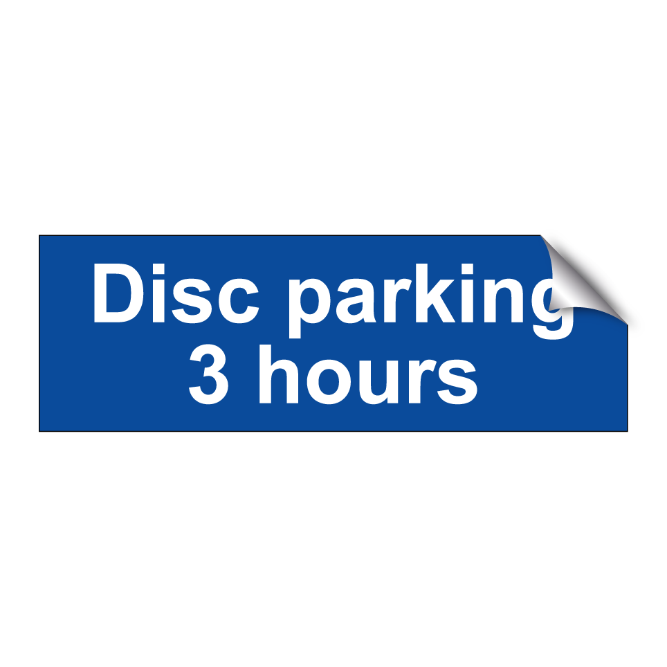 Disc parking 3 hours