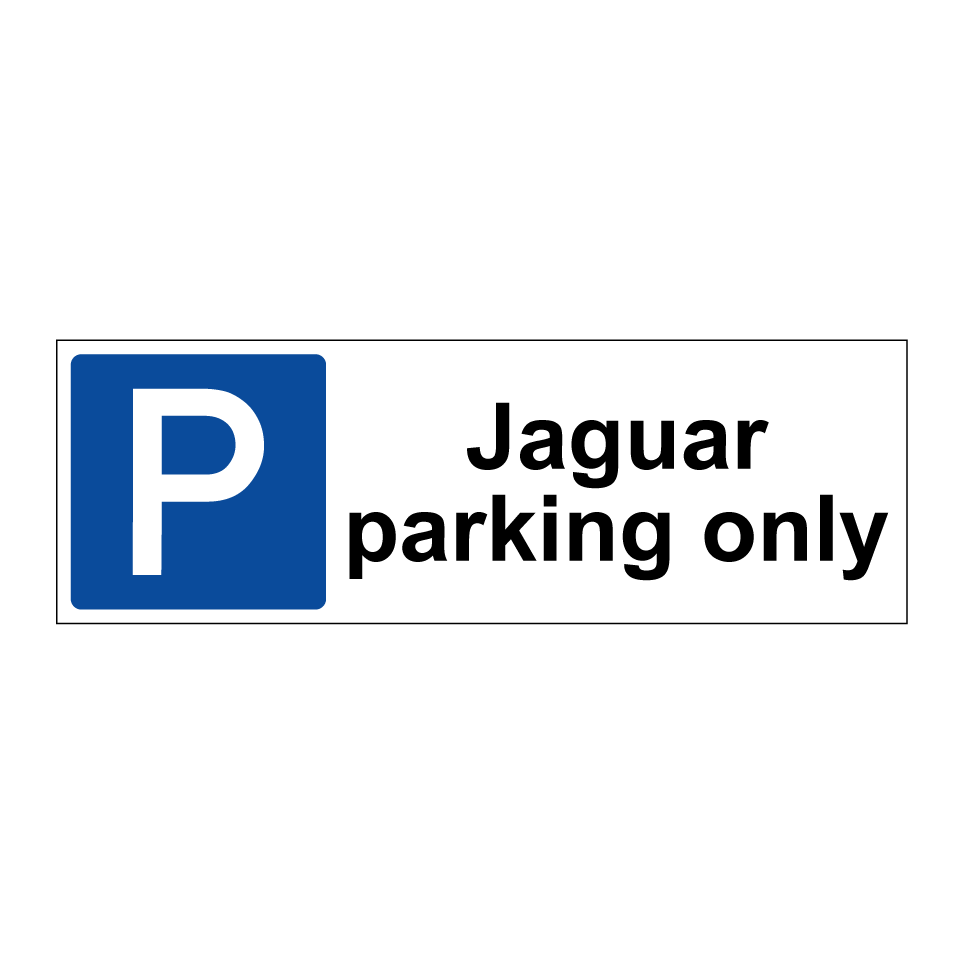 Jaguar parking only