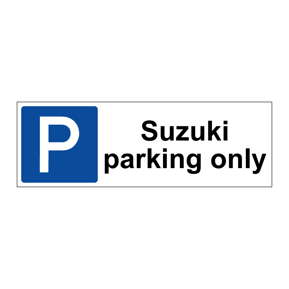 Suzuki parking only