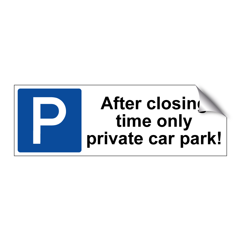 After closing time only private car park!
