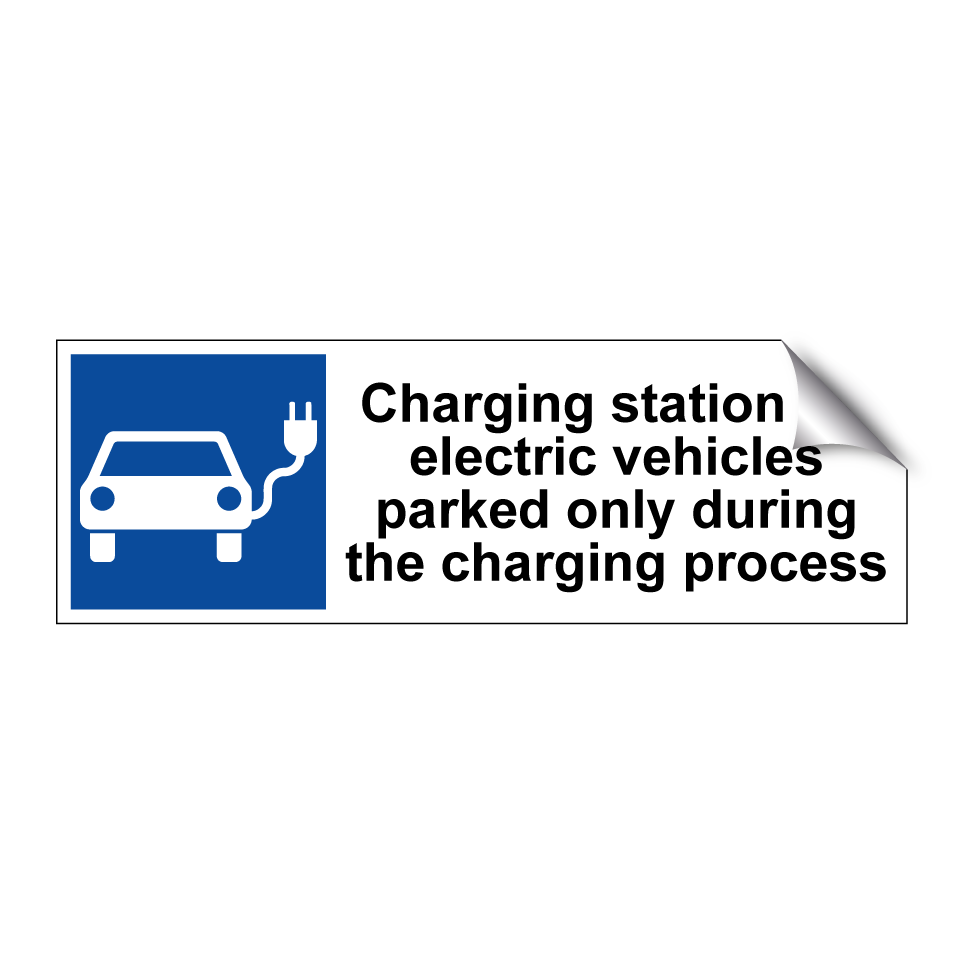 Charging station for electric vehicles parked only during the charging process