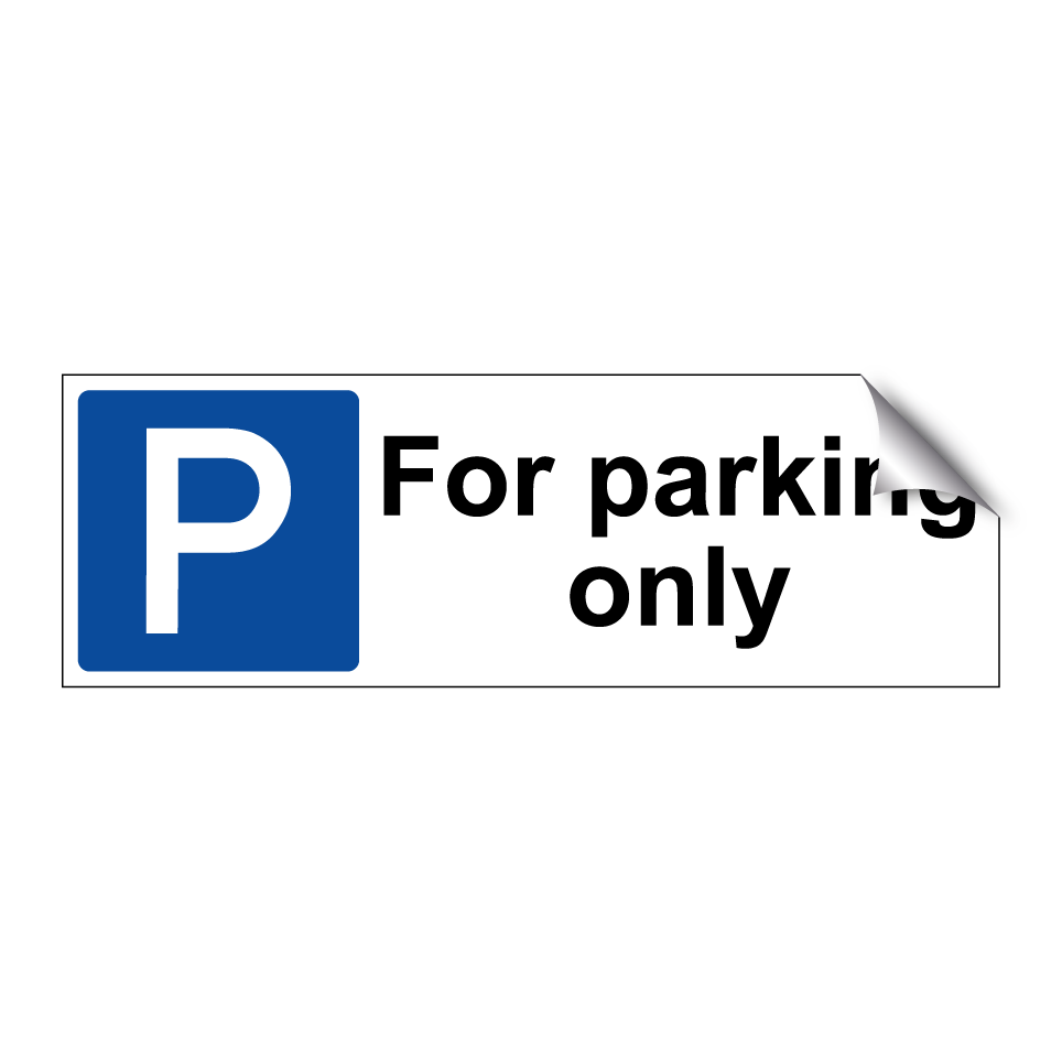 For parking only