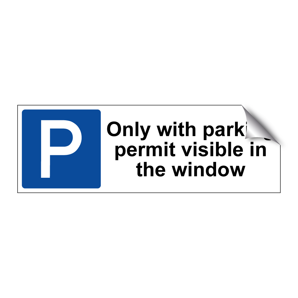 Only with parking permit visible in the window